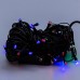 Гирлянда нить 6м на 50 LED лампочек светодиодная черный провод 8 режимов работы M100LEDML