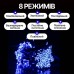 Гирлянда Конский хвост Мишура 1200 LED 20 нитей 2 м зеленая, синий GarlandoPro D1200L2MGBL