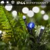 Гирлянда нить 10м светодиодная черный провод 8 режимов работы Синий M200LEDBL