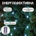 Гирлянда Конский хвост Мишура 960 LED 16 нитей 3 м зеленая, белый GarlandoPro D960L3MGW