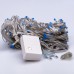 Гирлянда штора 3х2 м 144 LED светодиодная медный провод 16 нитей Синий ZWM2320LEDBL
