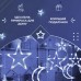 Гирлянда светодиодная штора GarlandoPro звезда и луна 108LED 3х0,9 м гирлянда звезда Белый 1733059W