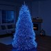 Новогодняя гирлянда комнатная роса Хвойная лапа 50 м 1500 LED зеленый провод Синее сияние D1500L50MGBL