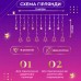 Гирлянда штора светодиодная GarlandoPro звезда и елка 120LED 3х0,9 м 8 режимов 1733069ML