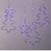 Гирлянда штора светодиодная GarlandoPro звезда и елка 120LED 3х0,9 м 8 режимов Синий 1733070BL