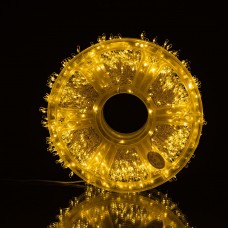 Гирлянда-нить Роса Хвойная лапа 1000 LED 50 метров белая нить желтый Garlando D1000L50MWY