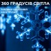 Гирлянда светодиодная штора GarlandoPro снежинка и звезда 12 фигур 3х1 м гирлянда звезда Синий 1733062BL