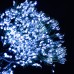 Гирлянда Конский хвост Мишура 1200 LED 20 нитей 2 м зеленая, белый Garlando D1200L2MGW