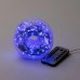 Гирлянда роса на пульте 100 метров на 1000 led светодиодов капля белый провод синяя 1000L100MWBL