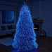 Новогодняя гирлянда Хвойная лапа комнатная роса 100 м 3000 LED зеленый провод Синее сияние D3000L100MGBL