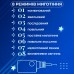 Гирлянда штора 3х0,7 м Звезды на 108 LED лампочек светодиодная 6 больших и 6 маленьких звезд 9 В 8 режимов 1733054BL