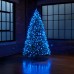Новогодняя гирлянда Хвойная лапа 100 м 3000 LED белый провод Синее сияние D3000L100MWBL