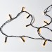 Новогодняя гирлянда комнатная нить 22 м 220 LED черный провод Желтый W220LED22MBY
