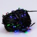 Гирлянда нить 14м на 161 LED лампочек светодиодная черный провод 8 режимов работы M300LEDML