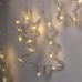 Гирлянда штора светодиодная GarlandoPro звезда и елка 120LED 3х0,9 м 8 режимов Желтый 1733072Y