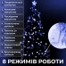 Гирлянда нить 22м на 218 LED лампочек светодиодная черный провод 8 режимов работы Синий M500LEDBL