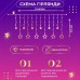 Гирлянда штора 3х0,7 м Звезды на 108 LED лампочек светодиодная 6 больших и 6 маленьких звезд 9 В 8 режимов