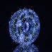Новогодняя гирлянда комнатная роса 100 м 3000 LED Хвойная лапа зеленый провод Белое сияние D3000L100MGW