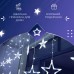 Гирлянда штора 3х0,7 м Звезды на 108 LED лампочек светодиодная 6 больших и 6 маленьких звезд 9 В 8 режимов 1733055W
