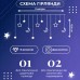 Гирлянда светодиодная штора GarlandoPro звезда и луна 108LED 3х0,9 м гирлянда звезда Белый 1733059W