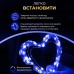 Гирлянда роса на пульте 100 метров на 1000 led светодиодов капля зеленый провод синяя 1000L100MGBL