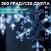Гирлянда светодиодная штора GarlandoPro снежинка и звезда 12 фигур 3х1м гирлянда звезда Белый 1733064W