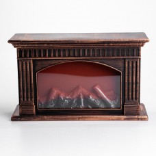 Камин декоративный с LED-подсветкой 35*11.5*21 см, коричневый Yiwu 2026-CR-3-3