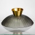 Фруктовница стеклянная «Gold & Grey» 24 см на золотой ножке Yiwu HP-34-118
