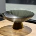 Фруктовница стеклянная «Gold & Grey» 34 см на золотой ножке Yiwu HP-34-119