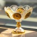 Ваза для фруктов стеклянная Gold Glass 22 см Yiwu HP-34-140