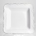 Фруктовница на ножке White Square 21,5*21,5 см фарфоровая квадратная Yiwu 120-YH-HG057