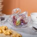 Конфетница стеклянная с фигурной крышкой 14х9х11 см ваза конфетница HP-YH-40