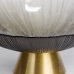 Фруктовница стеклянная «Gold & Grey» 34 см на золотой ножке Yiwu HP-34-119