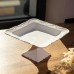 Фруктовница на ножке White Square 21,5*21,5 см фарфоровая квадратная Yiwu 120-YH-HG057
