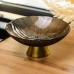 Фруктовница стеклянная «Gold & Grey» 24 см на золотой ножке Yiwu HP-34-118