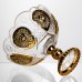 Ваза для фруктов стеклянная Gold Glass 22 см Yiwu HP-34-140