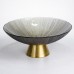 Фруктовница стеклянная «Gold & Grey» 34 см на золотой ножке Yiwu HP-34-119 Фруктовница стеклянная «Gold & Grey» 34 см на золотой ножке Yiwu HP-34-119