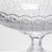 Фруктовница на ножке стеклянная Queen Lace 32 см под хрусталь Yiwu HP-34-47