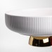 Фруктовница фарфоровая на золотой ножке 30 см Yiwu LB-1585B