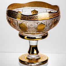 Ваза для фруктов стеклянная Bohemia Gold 26 см Yiwu HP-34-137