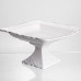 Фруктовница на ножке White Square 21,5*21,5 см фарфоровая квадратная Yiwu 120-YH-HG057