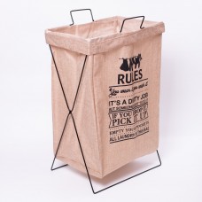 Корзина для белья на подставке 36×32×52 (см) мягкая Бежевая HP-41-11BE