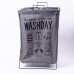 Корзина для белья на подставке 36×32×52 (см) мягкая Серая HP-41-11G