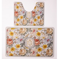 Набор ковриков для ванной Flowers 2 штуки 80*50 см/50*40 см диатомитовых Yiwu HP-42-174