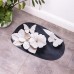 Коврик для ванной комнаты с 3D-эффектом Petal Relief 38*58 см диатомитовый Черный HP-42-38