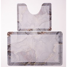 Набор ковриков для ванной и туалета Grey Marble 50*80 / 40*50 см Yiwu HP-42-178 Набор ковриков для ванной и туалета Grey Marble 50*80 / 40*50 см Yiwu HP-42-178