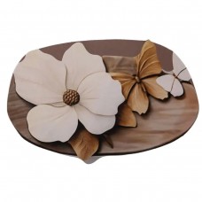 Коврик для ванной комнаты с 3D-эффектом Petal Relief 38*58 см диатомитовый Коричневый HP-42-35