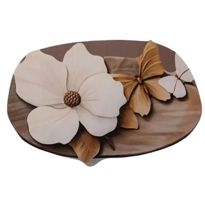 Коврик для ванной комнаты с 3D-эффектом Petal Relief 38*58 см диатомитовый Коричневый HP-42-35