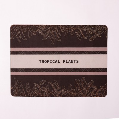 Коврик диатомитовый для сушки посуды Tropical Plants 40*30 см Yiwu HP-42-199