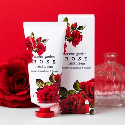 Крем для рук с розой - Jigott Secret Garden Rose Hand Cream, 100 мл
